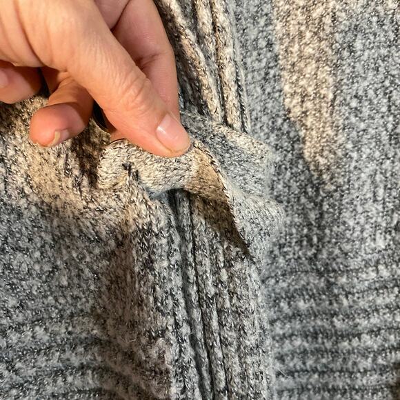 Apt. 9 Gray Opened Front Long Sleeve Textured Sweater Knit Cardigan Women Sz PL - Picture 8 of 8